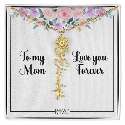 Custom Name Birth Month Neckace for Mother's Day