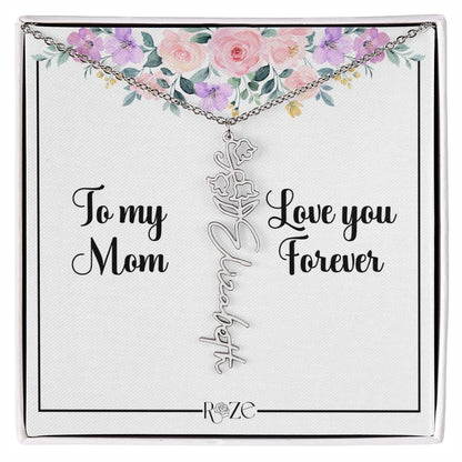 Custom Name Birth Month Neckace for Mother's Day