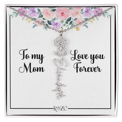 Custom Name Birth Month Neckace for Mother's Day