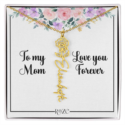 Custom Name Birth Month Neckace for Mother's Day
