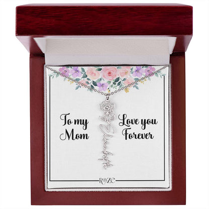 Custom Name Birth Month Neckace for Mother's Day