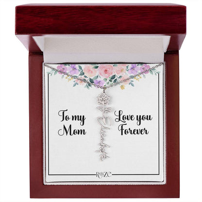 Custom Name Birth Month Neckace for Mother's Day