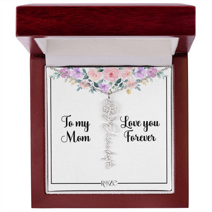 Custom Name Birth Month Neckace for Mother's Day