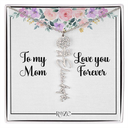 Custom Name Birth Month Neckace for Mother's Day