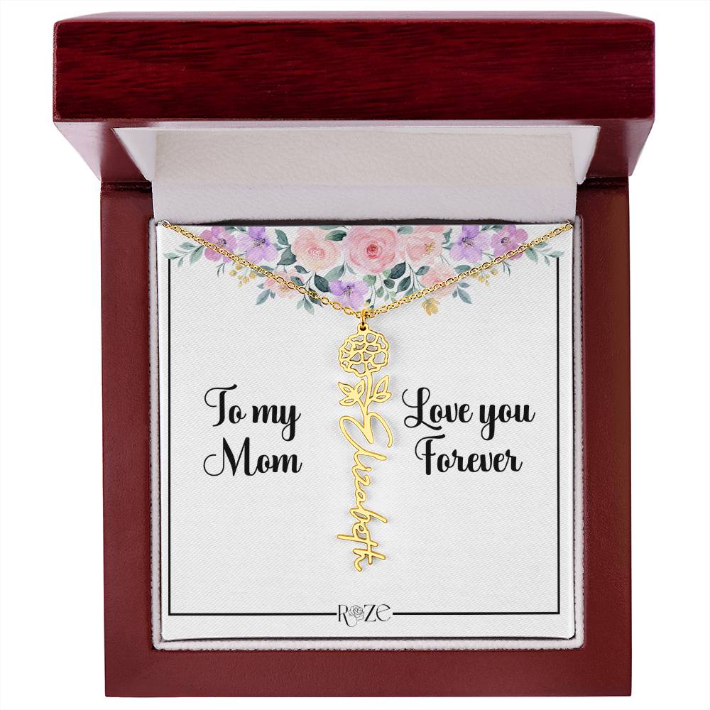 Custom Name Birth Month Neckace for Mother's Day