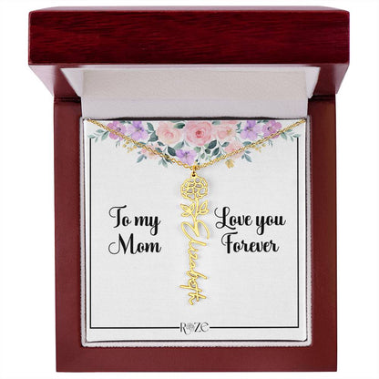 Custom Name Birth Month Neckace for Mother's Day