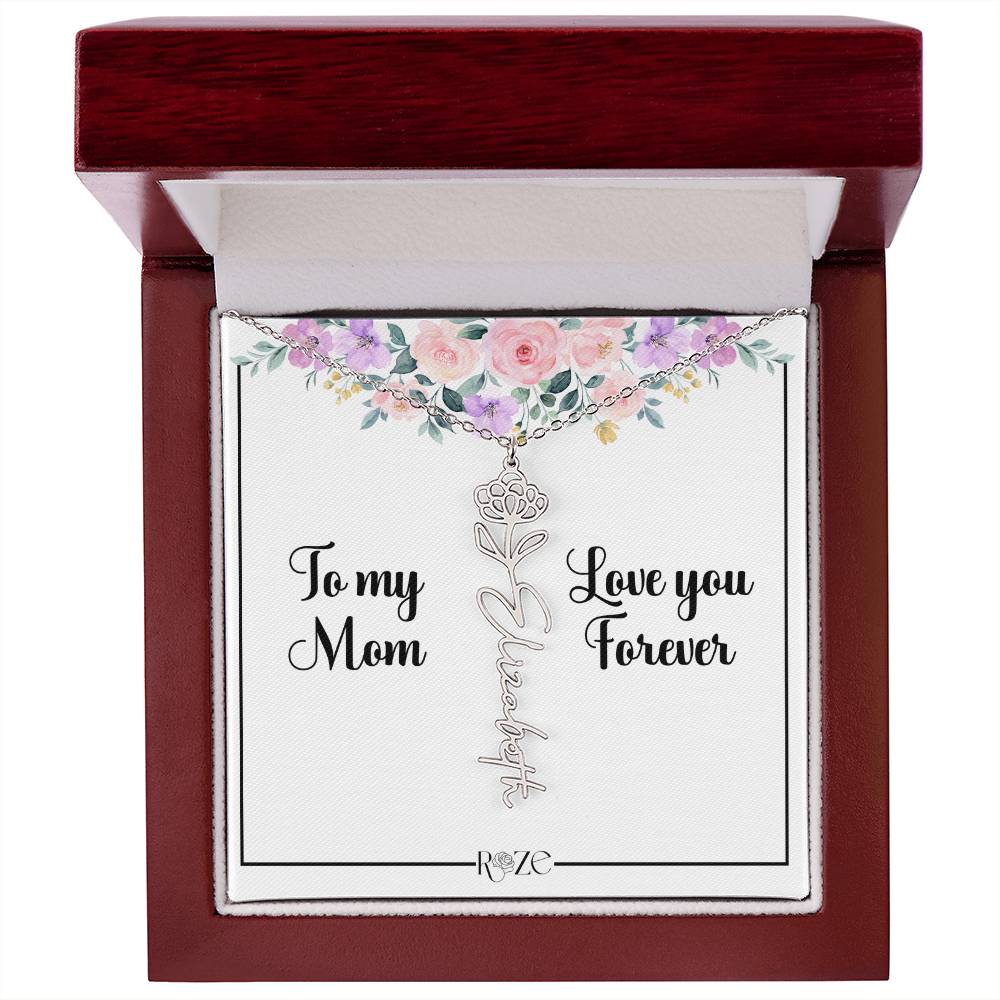 Custom Name Birth Month Neckace for Mother's Day