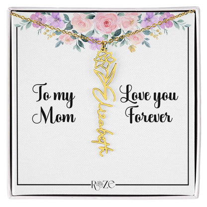 Custom Name Birth Month Neckace for Mother's Day