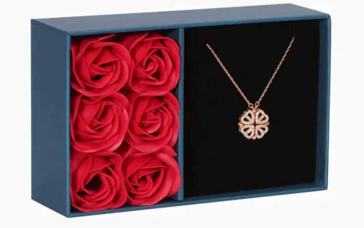 Rose Gift Box for Lucky Heart Necklace