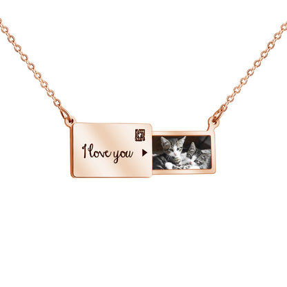 Personalised Photo Envelope Necklace