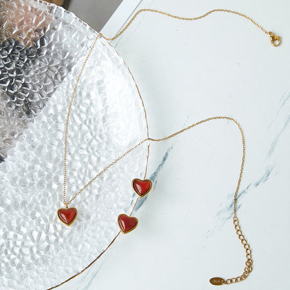 Carnelian Heart Necklace