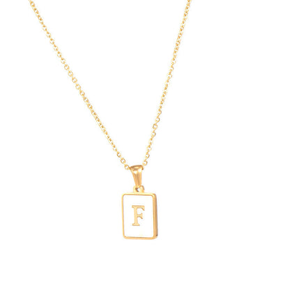 Initial Letter Squared Necklace (A-Z)