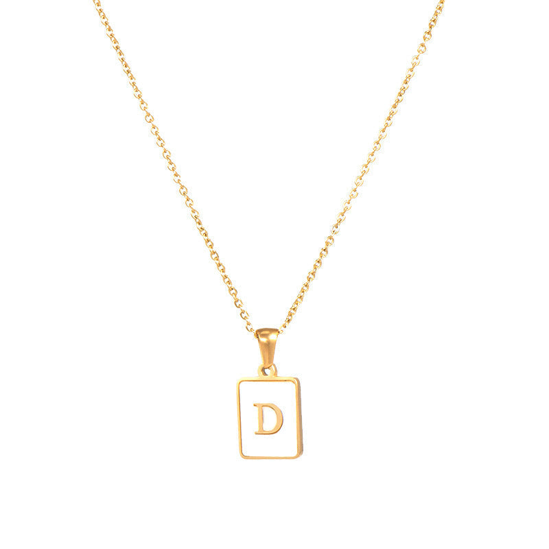 Initial Letter Squared Necklace (A-Z)