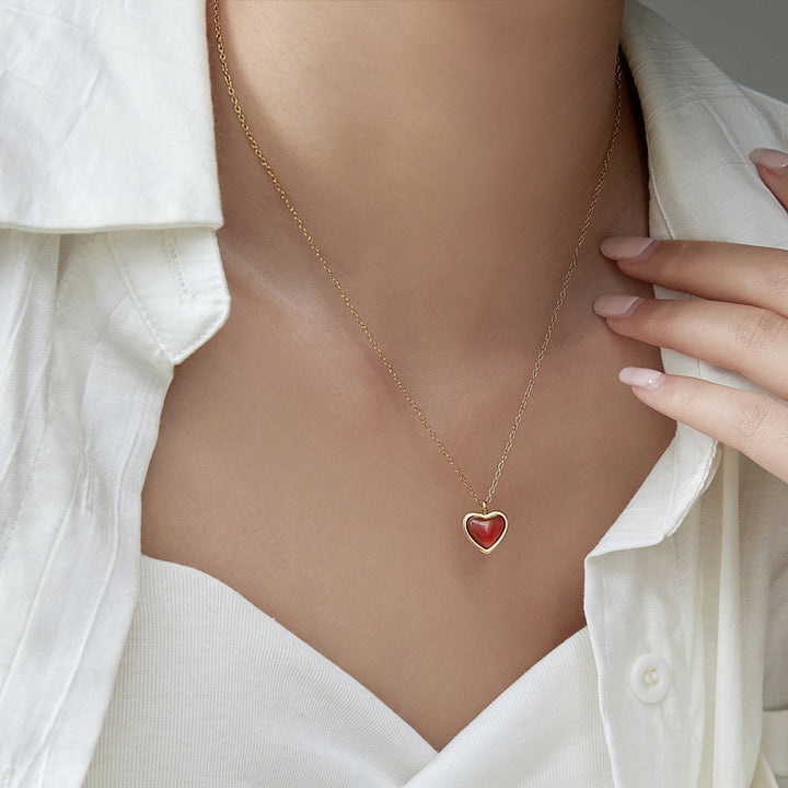 Carnelian Heart Necklace