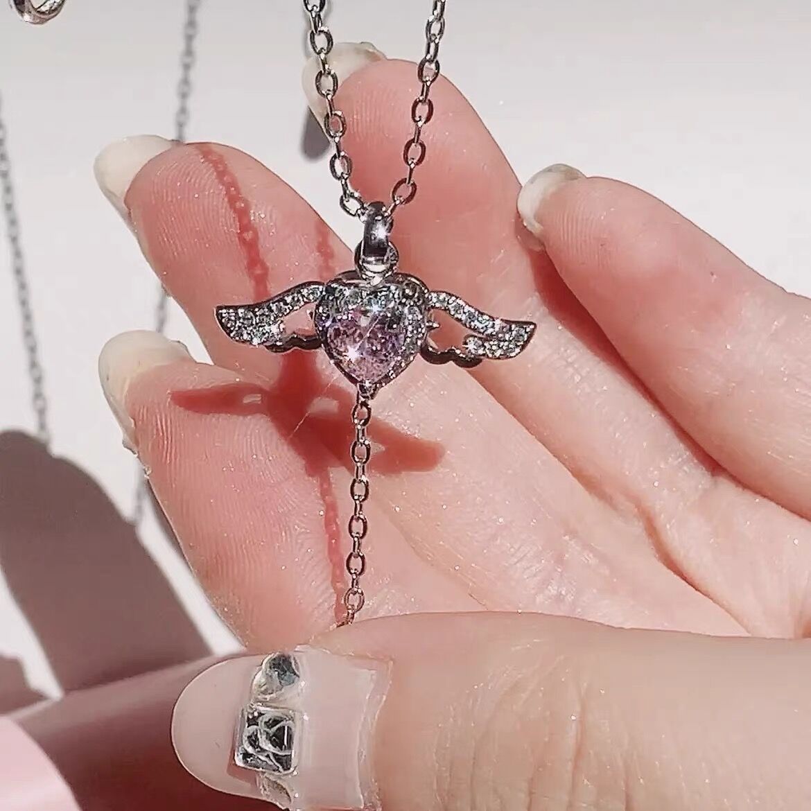 Heart & Angel Wings Pendant
